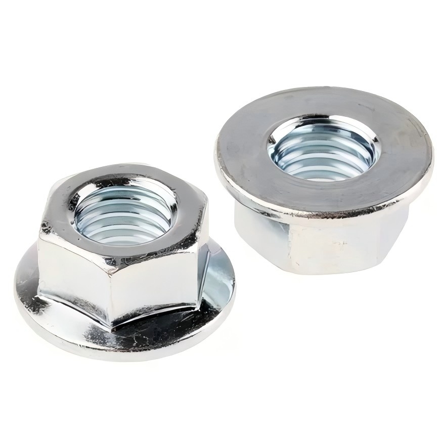 Noix hexagonales avec bride Din en 1661 ASME / ANSI B 18.2.2 DIN 6923 ISO 4161 Fixation automobile